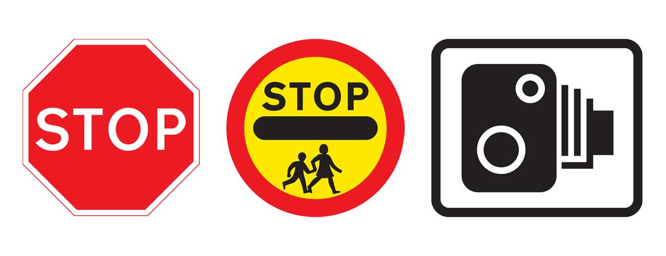 road signs for guide