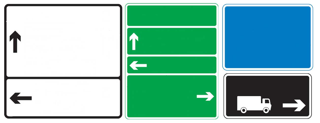 rectangular road signs
